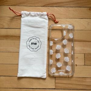 iPhone 15 Pro Max Clear White Patterned Phone Case